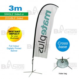 3M High Feather Flags with cross base